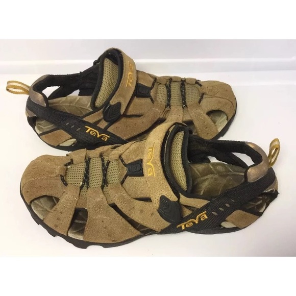 teva closed toe sandals mens